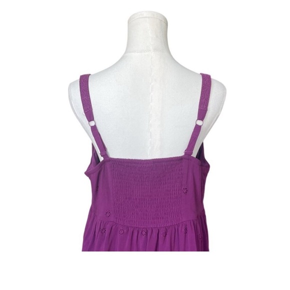 Women's Purple Sleeveless Top Torrid Eyelet Plum Caspia Cami 4X 26 - Picture 7 of 15